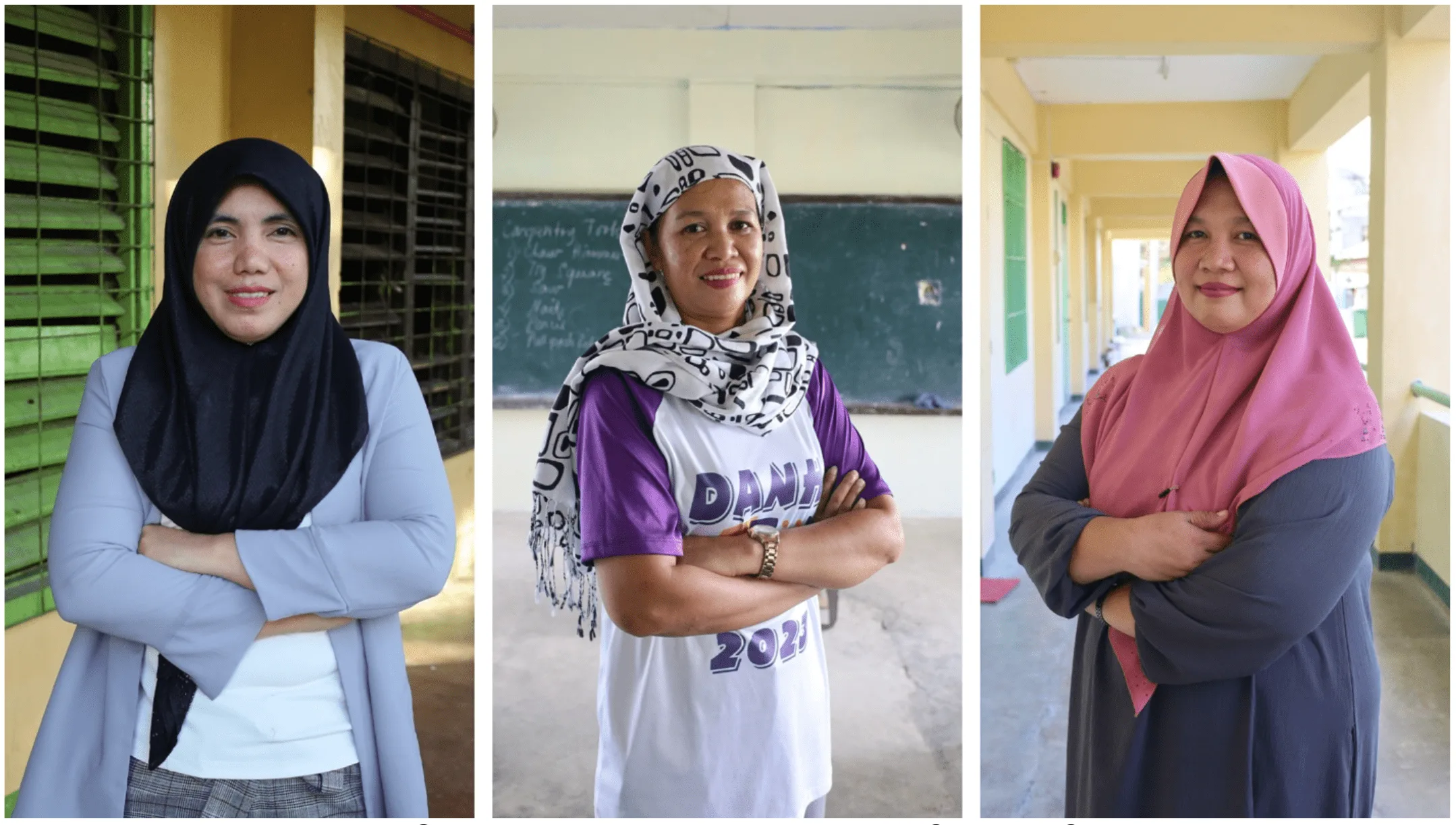 Suraya, Monah e Ruhaina sono insegnanti che lottano per i progressi delle donne e di tutti